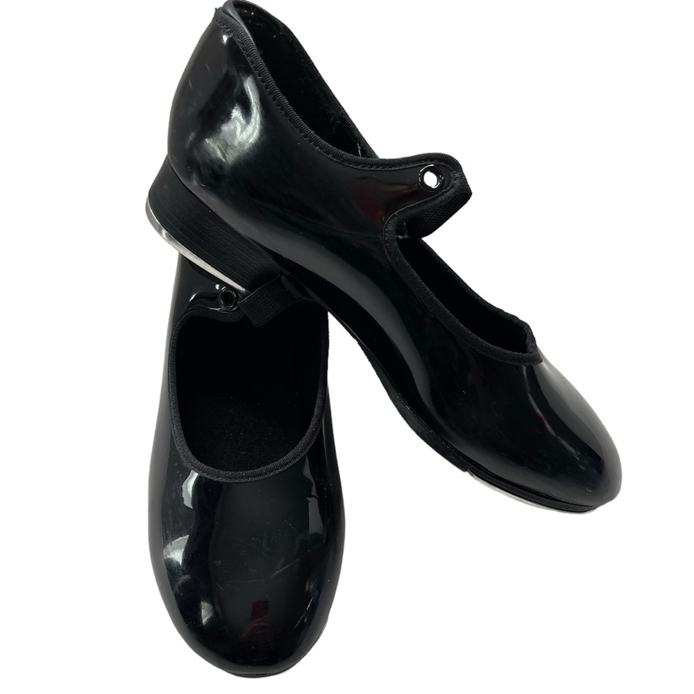 BLACK PATENT TAP SHOES BY CAPEZIO